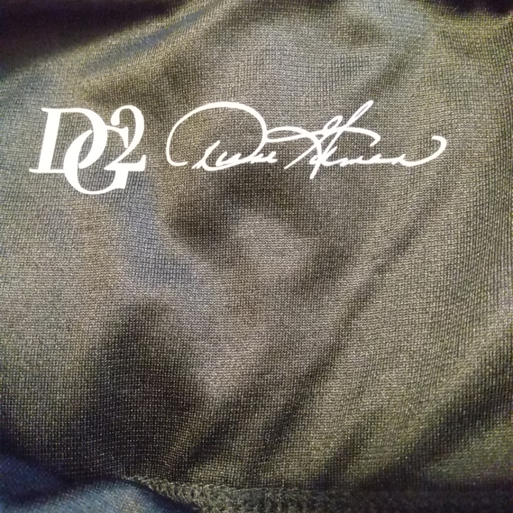 Donna Karan Womens Leggings Pants Black Floral Stretch Yoga Size PXS